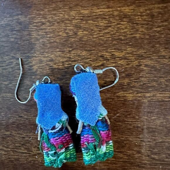 Set of 2 - handmade Mexican worry doll earrings - Picture 5 of 6